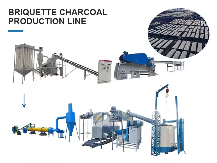 Briquette charcoal production line