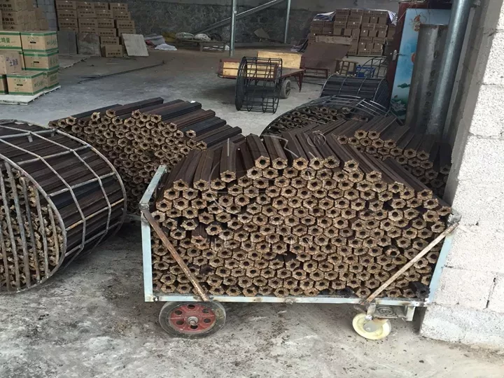 Finshed product of wood briquette extruder machine
