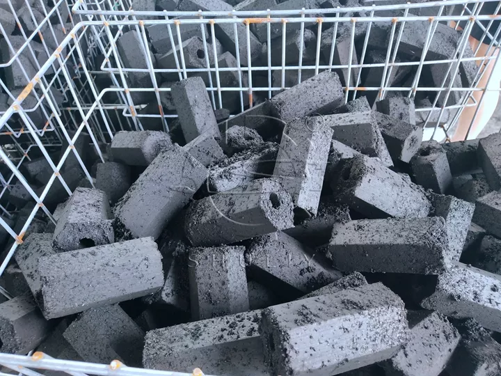hexagonal charcoal briquettes