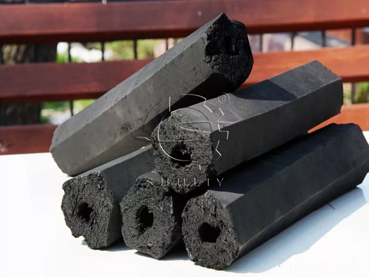 the charcoal briquettes