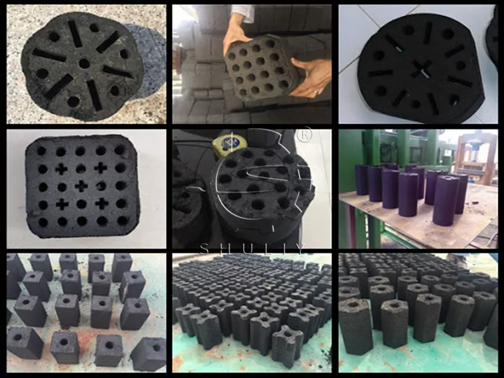 different shapes of honeycomb coal