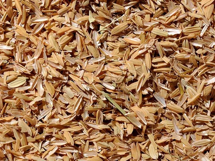 rice husk from crops