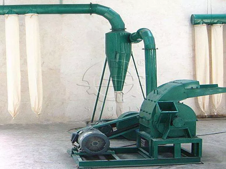 wood hammer crusher work with dust collector