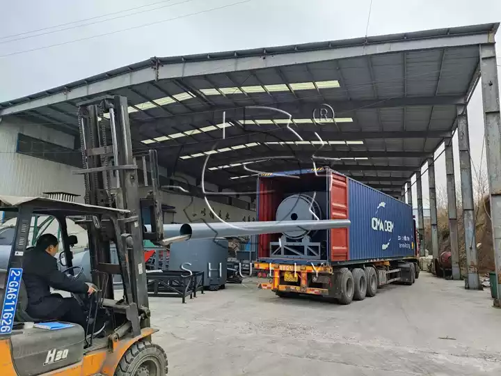 charcoal making machines loading site